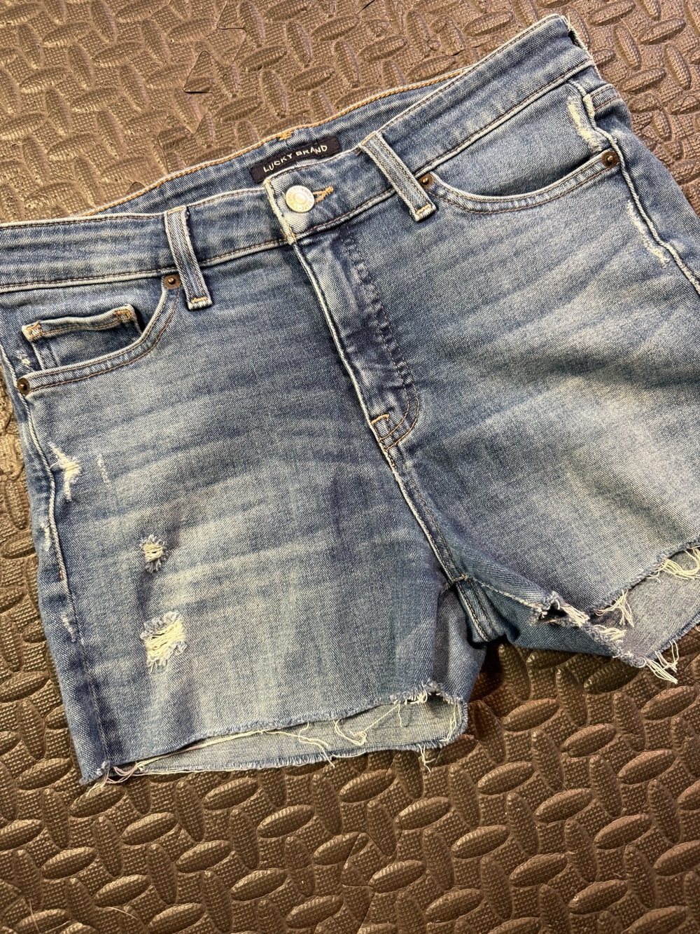 Lucky Brand Hayden High Rise Distressed Cutoff Denim Shorts Size 8/29